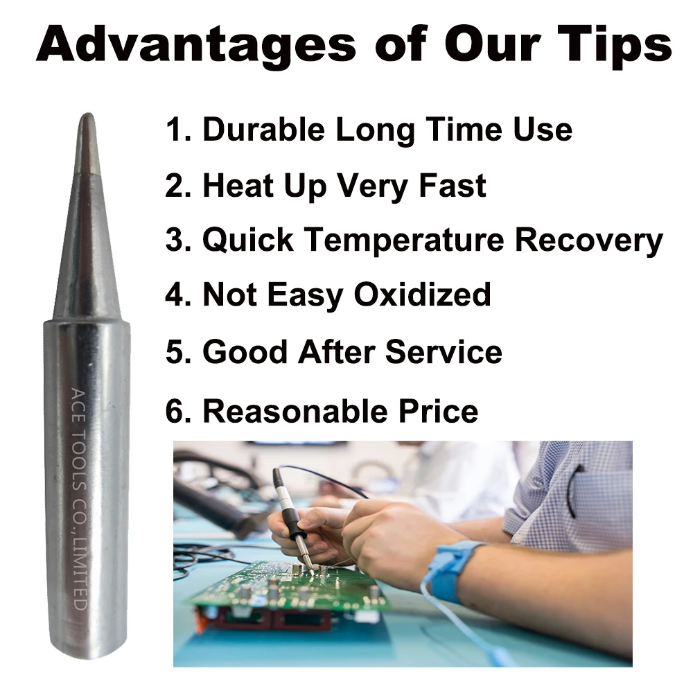 Soldering Tip T19-B Conical 0.5มม.0.019 "Replacement Fit สำหรับ HAKKO FX-601 FX601ตะกั่วฟรีเชื่อมเหล็กบิตหัวฉีดมือจับดินสอ