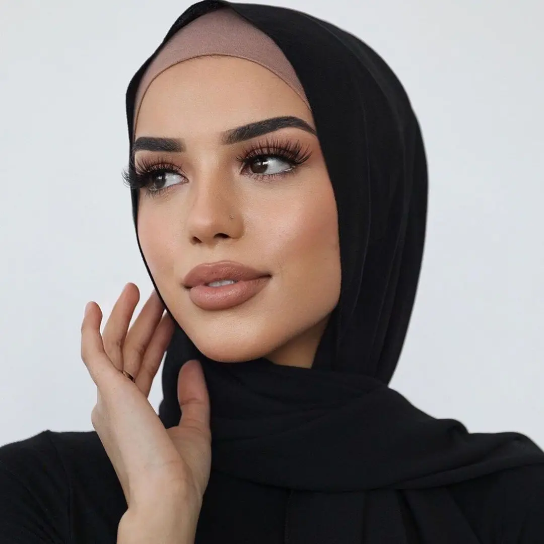 Hot Muslim Fashion Woman Soft Hijabs Scarf Shawl Plain Cotton Jersey Scarves Turban Women Long Shawls Head Wrap Headband Abaya