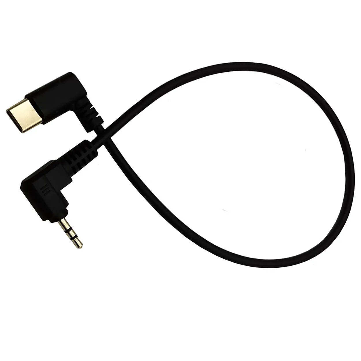 3.5mm 2.5mm Audio to USB C Cable, 90 Degree angle USB Type-C to 2.5 3.5 mm elbow Male AUX Headphone Jack 0.25cm cable 1FT