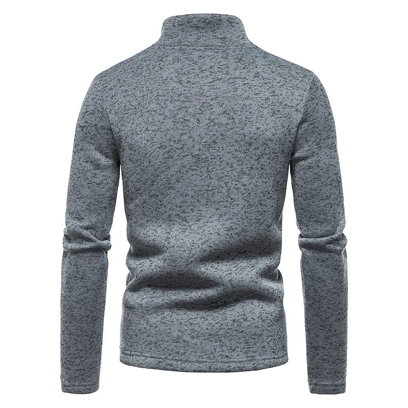 Pull à col roulé pour hommes et femmes, demi-fermeture éclair, pull à col ouvert, Y-randonnée, camping, PVD, sourire d'hiver, tricots chauds basiques