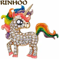 Colorful Horse Brooch For Women Rhinestone Zircon Fashion Coat Lady Brooch Cute Unicorn Animal Brooch Pin Top quality Jewelry