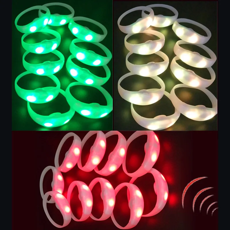 Imagem -03 - Skybesstech-led Silicone Tpu Pulseiras para Crianças e Adultos Pulseiras de Controle Remoto 24 Chaves 400 Metros 43392 Mhz 100 Pcs por Lote