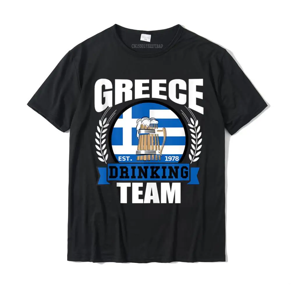 Greece Drinking Team Greek Flag Beer Party Grecian Gift Men Tee Shirt Rife Men T Shirts Cotton Tops T Shirt Casual