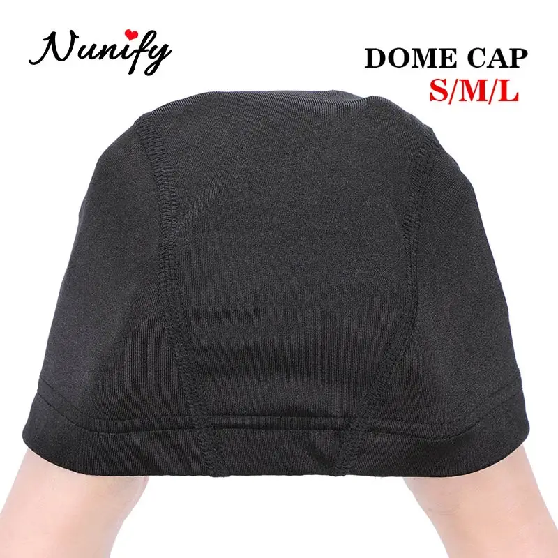 Nunify 1PCS S M L Wholesale Spandex Dome Cap For Bonnet Perruque Black Hairnet Dome Cap Swimming Wig Accessories Wholesale