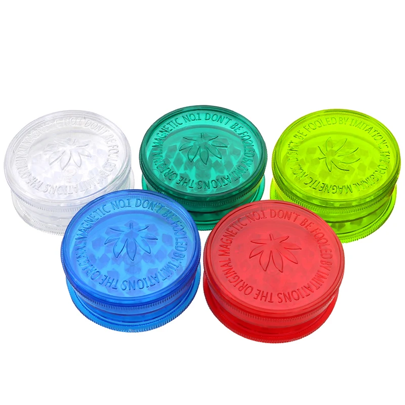 3 Layer Accessories Round Shape Plastic Tobacco Grinder Herb Grinder Tobacco Spice Crusher Color