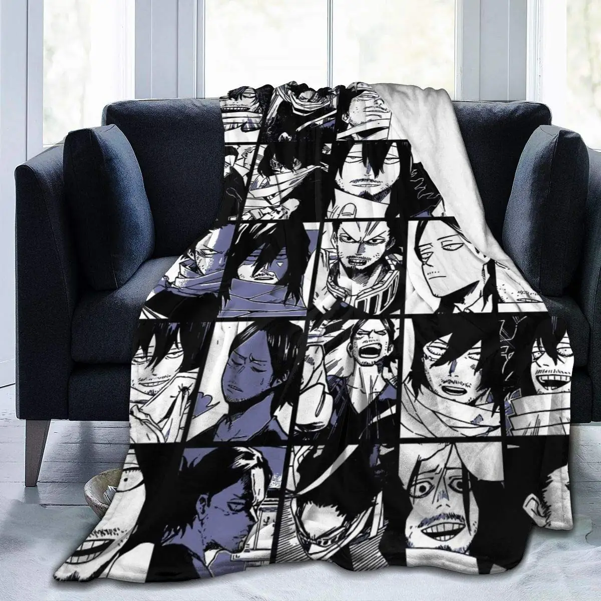 Aizawa Shota Soft Warm Blanket Flannel Fleece Blanket Soft Micro-Velvet Blanket Plush Bed Sofa Living Room 150x220cm