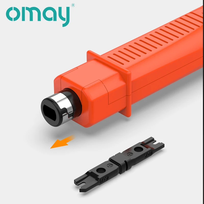 OMAY– Módulo amplificador de corte de cables económico 110, herramienta de red de doble cabezal, panel de conexión de acero de aleación de módulo de teléfono de voz