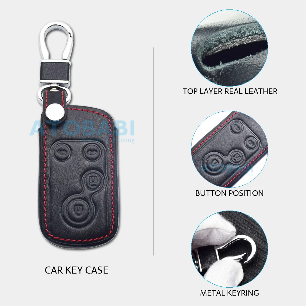Leather Car Key Cover Bag For Honda Freed Spike Hybrid StepWGN Elysion Civic CR-V Accord Zest Life Remote Fobs Cases Accessories