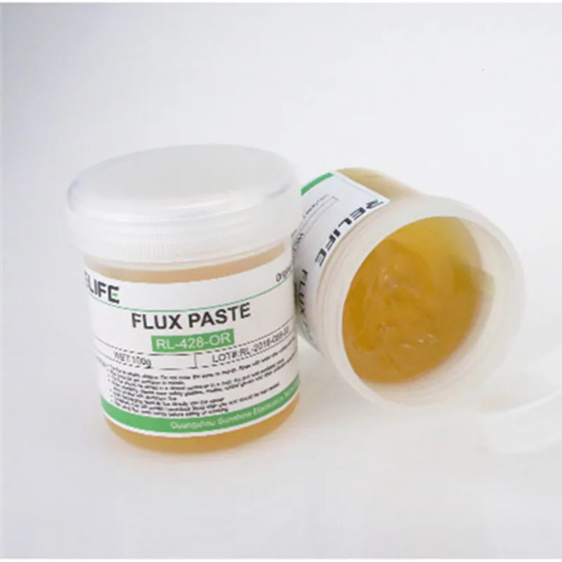 

High Quality RL-428-OR 100G Solder Paste Flux High Viscosity Imported Rosin Welding Flux For Phone SMD PCB BGA Reballing Tools