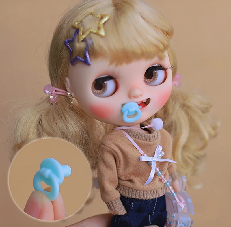 BJD doll accessories suitable for 1/3 1/4 1/6 blythes size photo accessories prop baby Mini Cute Mini simulation Pacifier