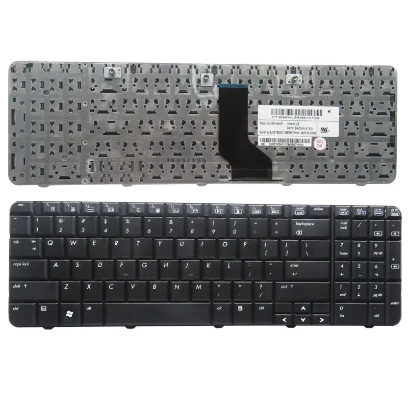 

GZEELE New English keyboard For HP CQ60 CQ60-200 CQ60-100 CQ60-203 430 205 136 310 409 410 115 427 CQ60-300 G60 US layout black