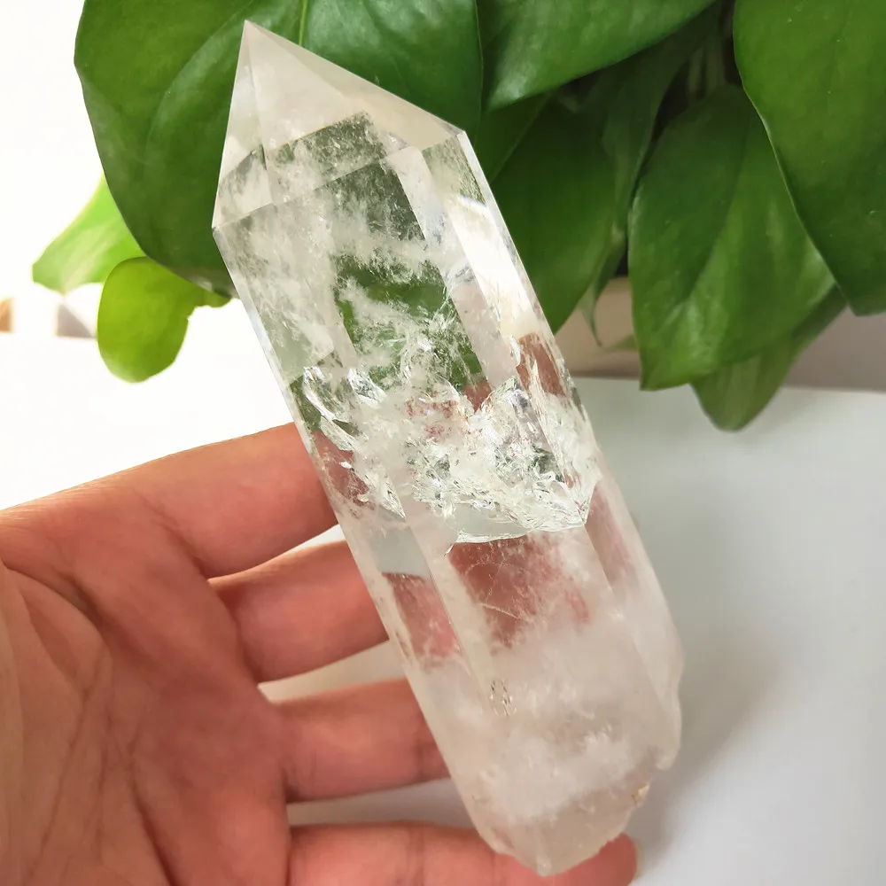 

345g Crystal Point Obelisk Natural Clear Raw Quartz Wand Gemstone Tower Specimen Healing Reiki