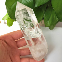 345g Crystal Point Obelisk Natural Clear Raw Quartz Wand Gemstone Tower Specimen Healing Reiki