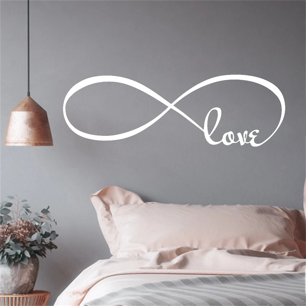 Bedroom Wall Decals Symbol Of Infinity Love Romantic Stickers Home Decoration Accessories For Living Room Vinyl Murals Y561