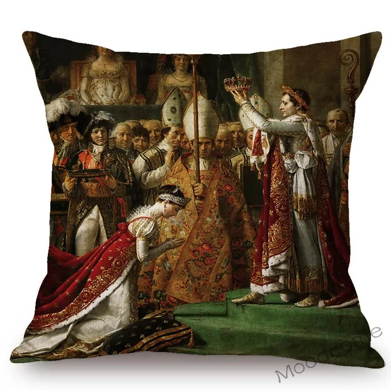 French Painter Jacques David Rococo Aestheticism Famous Oil Painting  Greek Myth Art Decorative Throw Pillow Case Cushion Cover