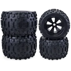 4 sztuk 170MM 165MM Monster Truck koła obręczy zestaw opon 17mm Hub Hex dla 1/8 Off-Road RC samochód HPI Redcat Rovan Savage