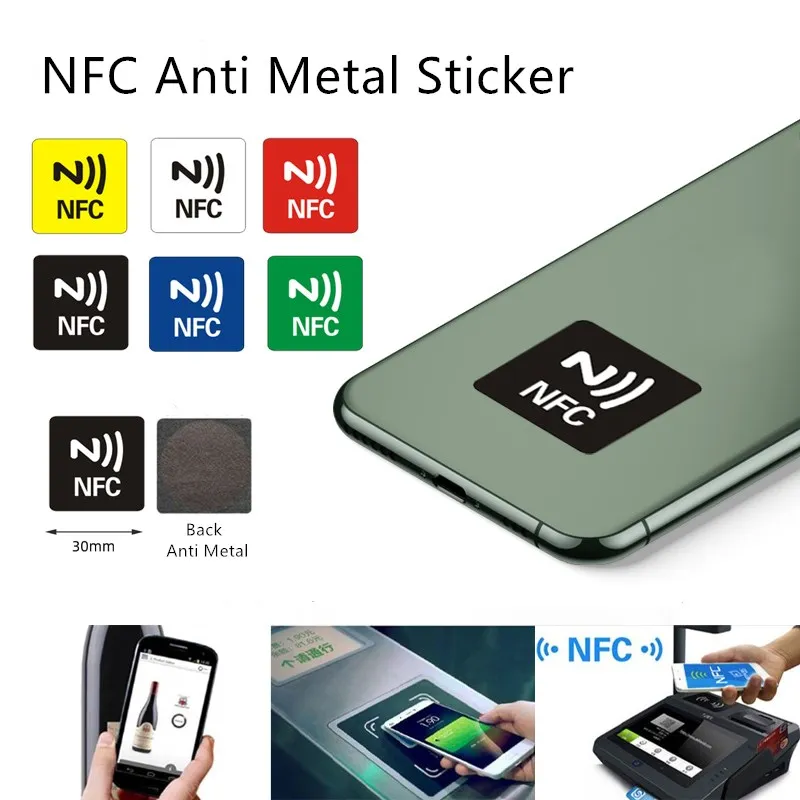 3/6pcs/Lot NFC Stickers NFC 213 Tags Anti Metal RFID adhesive label sticker NFC213 Tag PET Material NFC Phones