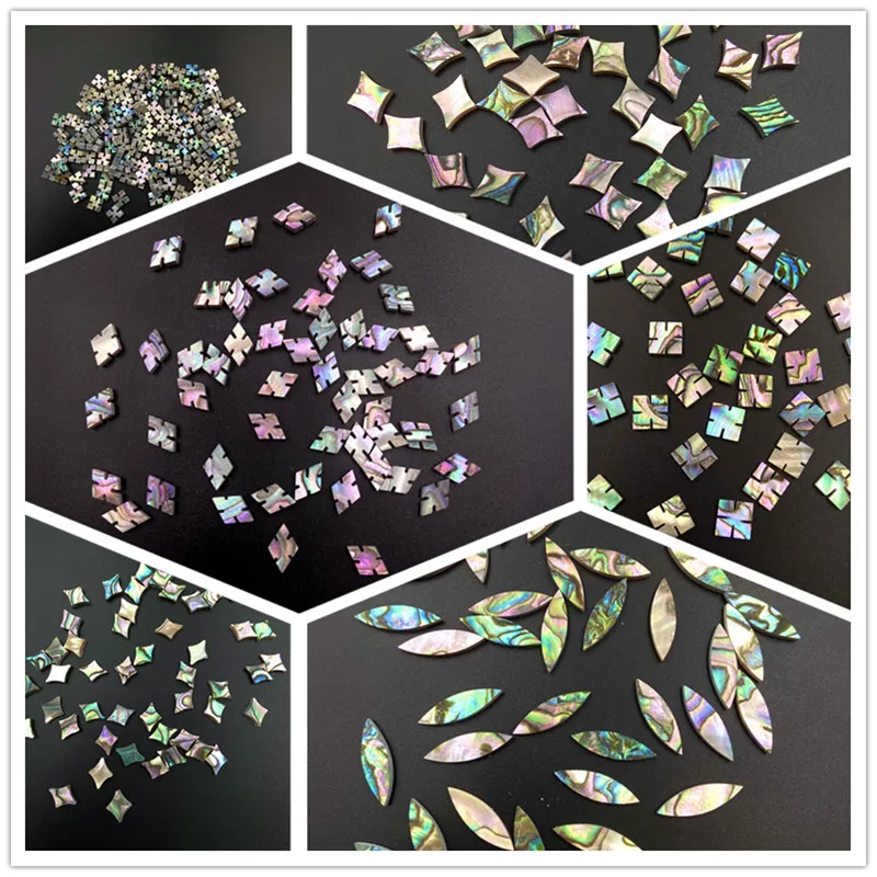 30/50pcs Full size Guitar Colourful Abalone dots Shell decorate inlay Guitar Accessories parts,mother of pearl shell blanks