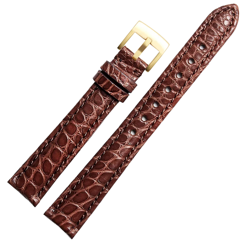 Alligator leather watchband small women\'s watch chain black brown 12mm 13mm  14mm 15mm 16 17mm for Armani F-iyta Wristband strap