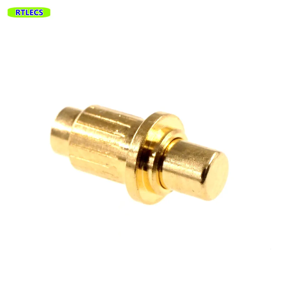 2 Pcs Gold Plated 3u Stroke 2.5mm 5.5x10.6 mm Probe 20 Amps PogoPin Low Voltage 12V M3228 20A High Current Pogo Pin Connector