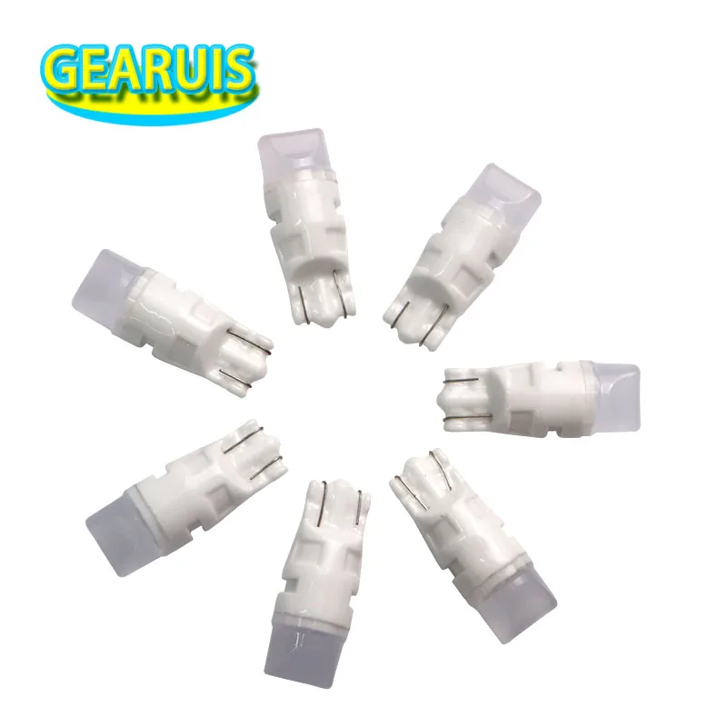 

100X T10 3D противотуманные линзы керамический T12 T15 194 175 168 #555 3 SMD 2835 чипы 40MA боковой индикатор номерной знак светильник Авто габаритный фонарь белого цвета