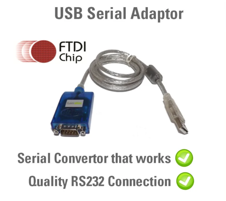 QUALITY USB 9 PIN RS232 SERIAL ADAPTOR CONVERTER GENUINE FTDI FT232RL - WORKS!