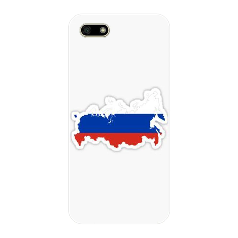 118FG Heart Russian Flag Soft Silicone Tpu Cover Case for huawei Honor 7a 5.45 pro 5.7 7c 7x y5 2018 case