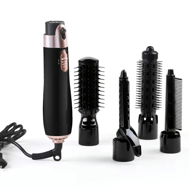 4 in 1 Hair Dryer Brush Electric Hot Air Comb Multifunction Hair Curler Straightener Curler Hair Dryer Negative Ion DIY Styling