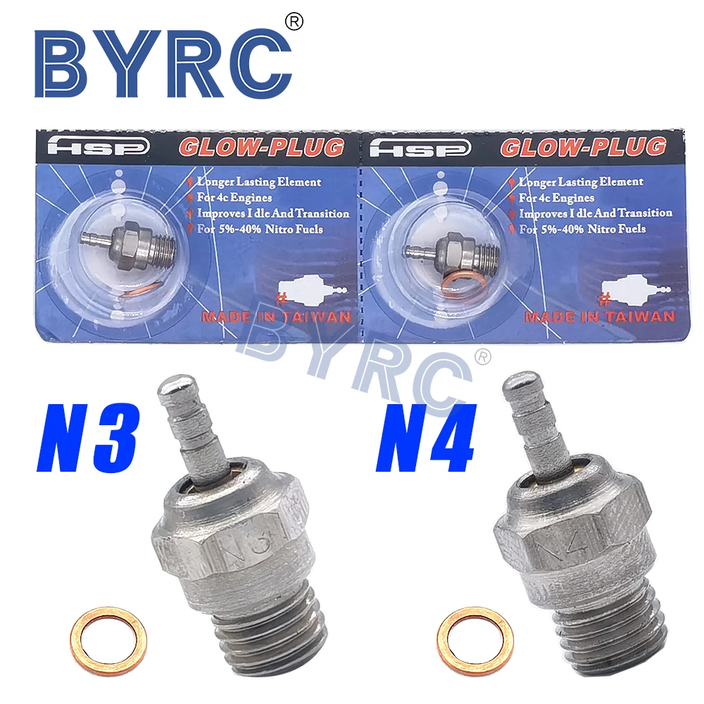 5-Pack RC Glow Plugs N3 Hot - Replacement For Nitro Engine Cars & Trucks