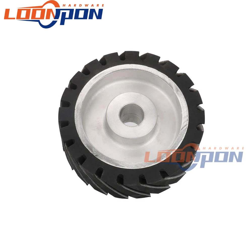 

Contact Wheel 150X50mm Serrated Belt Grinder Contact Wheel Rubber Wheel for Abrasive Sanding Belt 1Pc