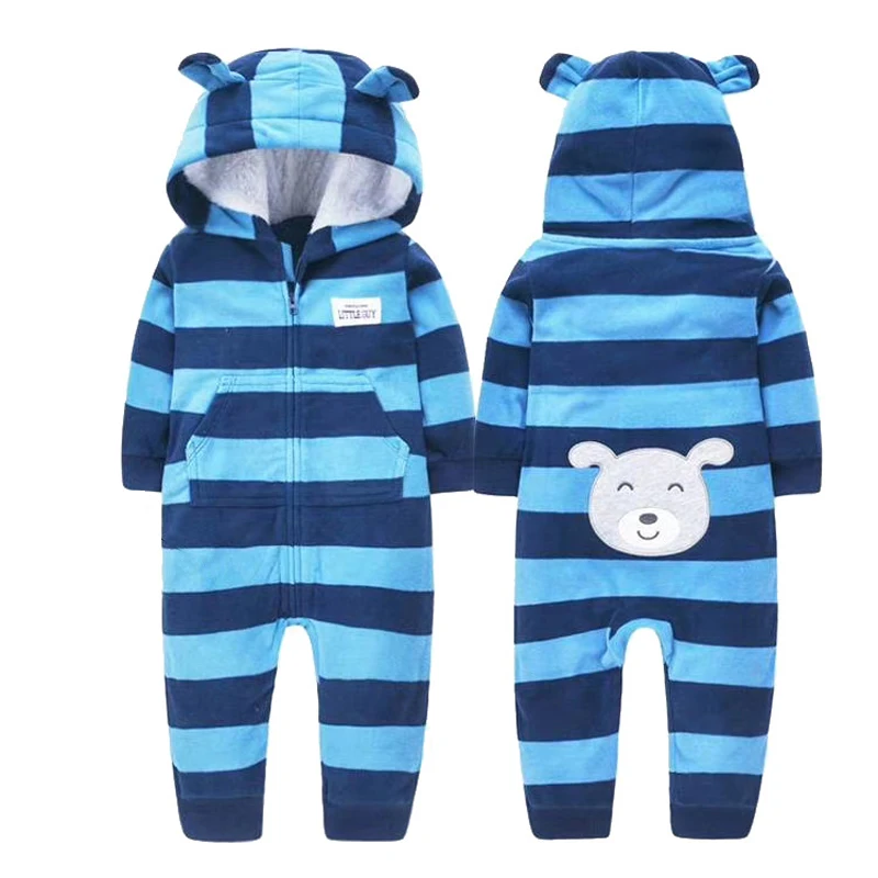 Newborn Baby Boys Clothes Baby Girl Romper Cartoon Hooded Long Sleeve Infant Cotton  Jumpsuit for Kids new born Baby Outfits