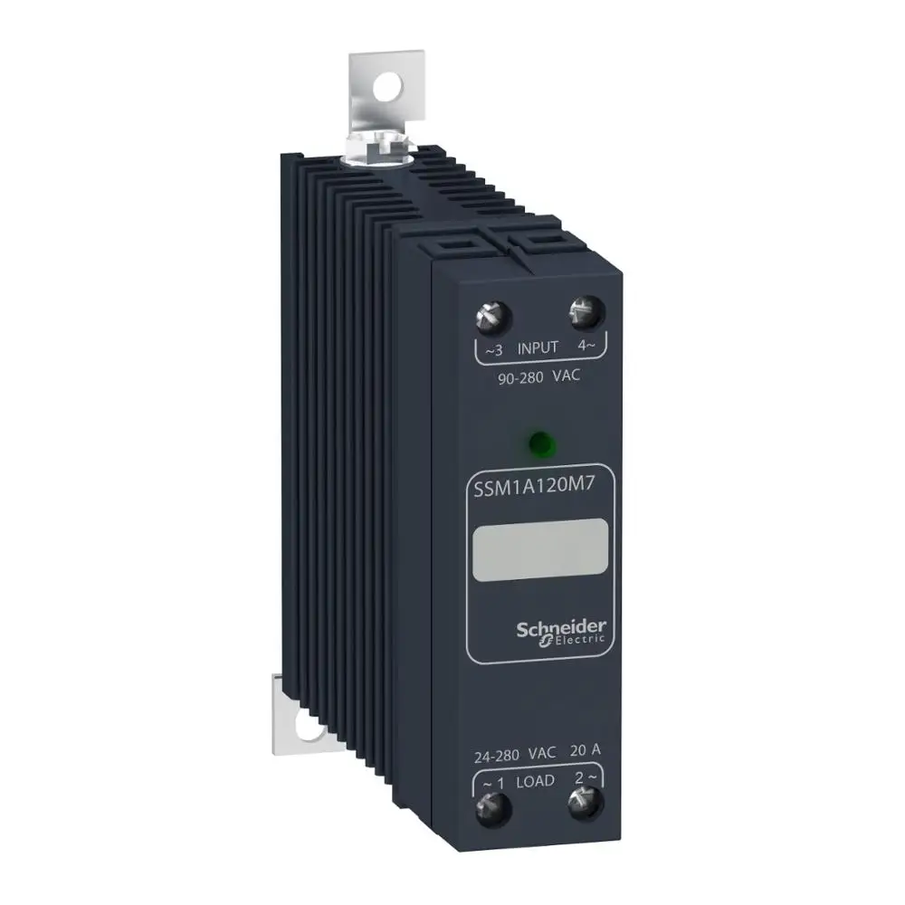 Single-phase Modular Solid-state Relay Rated Current 20A Output Voltage 48-600VAC, Control Voltage 4-32VDC SSD1A320BDC2