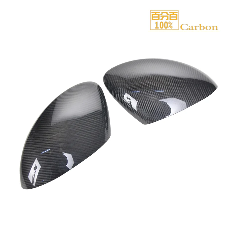 

RHD Dry Carbon Fiber Mirror Cover For Porsche 718 Boxster Cayman 2016 2017 2018 Rearview Caps Add on Style