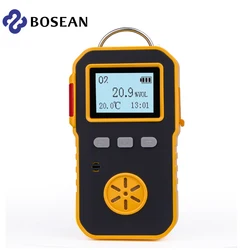 Bosean Industry Portable Professional oxygen detector gas analyzer O2 Meter monitor measuring 0-30%VOL Sound and Light Vibration