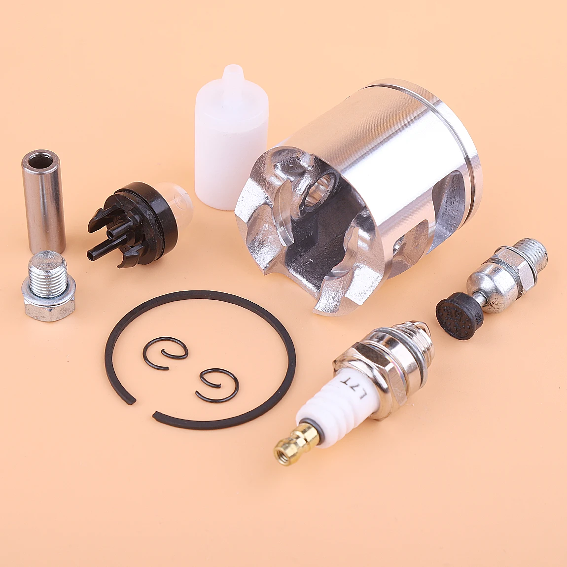 46 มม.ชุดแหวนลูกสูบสําหรับ Husqvarna 555 556 560 562 562XP 560XP 560XPG การใช้กรอง Decompression วาล์ว Primer Bulb Spark Plug