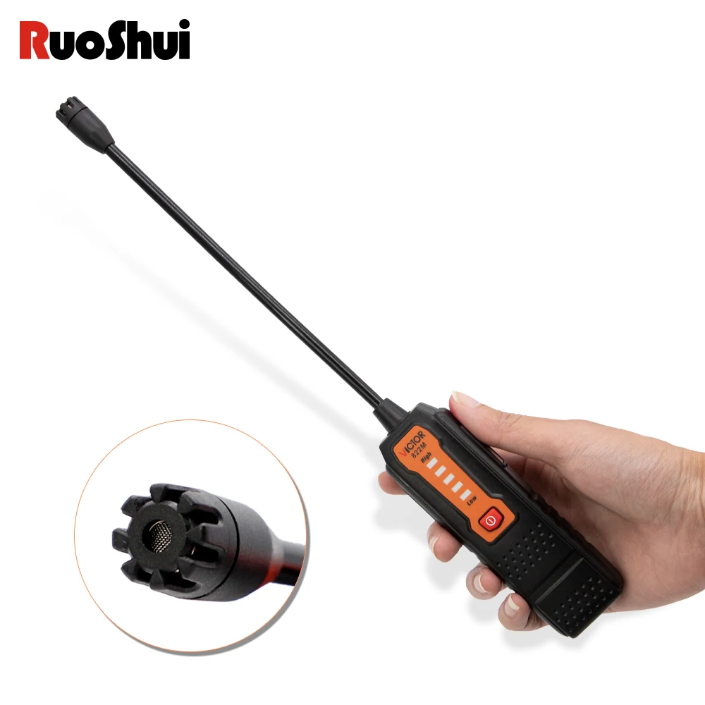 RuoShui 822M Gas Analyzer Combustible Gas Detector Port Flammable Natural Gas Leak Location Determine Meter Tester Sound LightFe