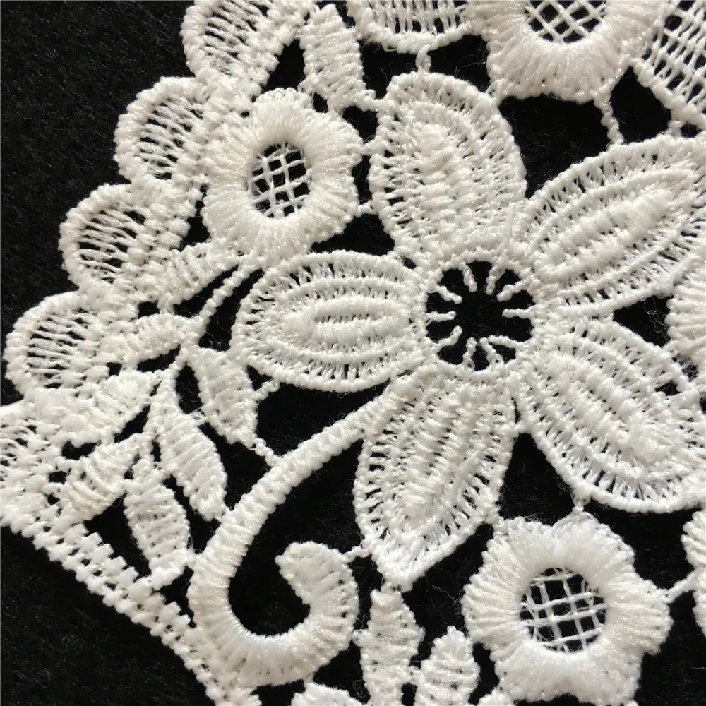 Black And White Neckline Lace Fabric DIY Hollow Lace False Collar Embroidery Applique Decoration Clothing Sewing Accessories