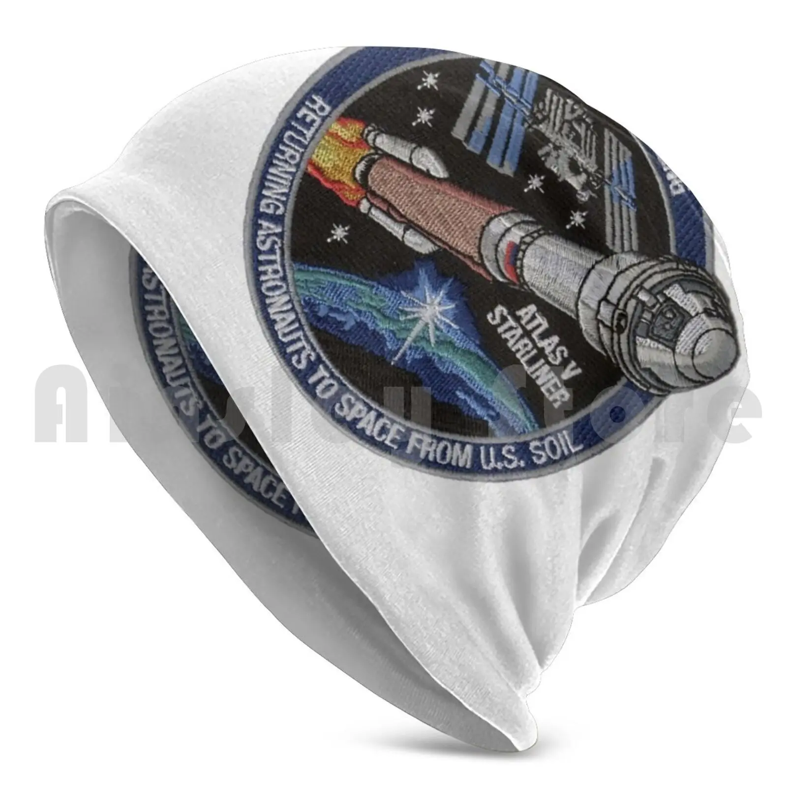 Ula & Logo Beanies Knit Hat Boeing Patch Team Patch Orbital Test Flight Otf 1 Logo Commercial Crew Program Boeing