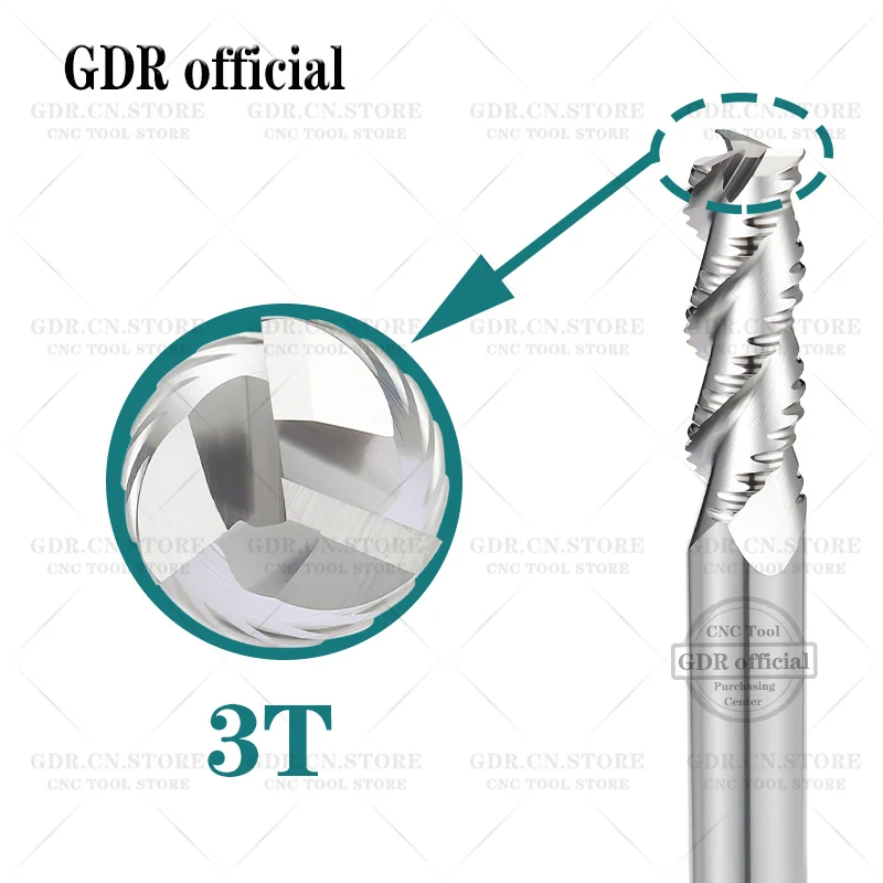 Carbide roughing end mills For aluminum and copper processing HRC55 roughing end mill Metal Roughing machining Milling cutters