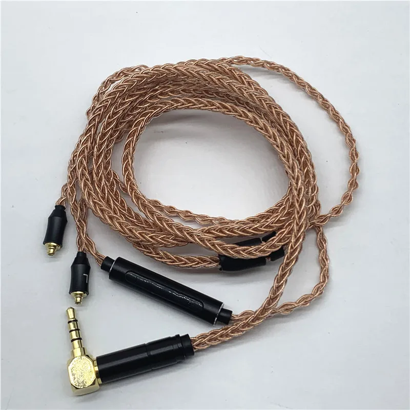 7n Kawat Tembaga Kristal Tunggal Kawat Earphone Diy Tembaga Murni dengan Mikrofon MMCX 0.78MM A2DC IE80 IM50 IE400