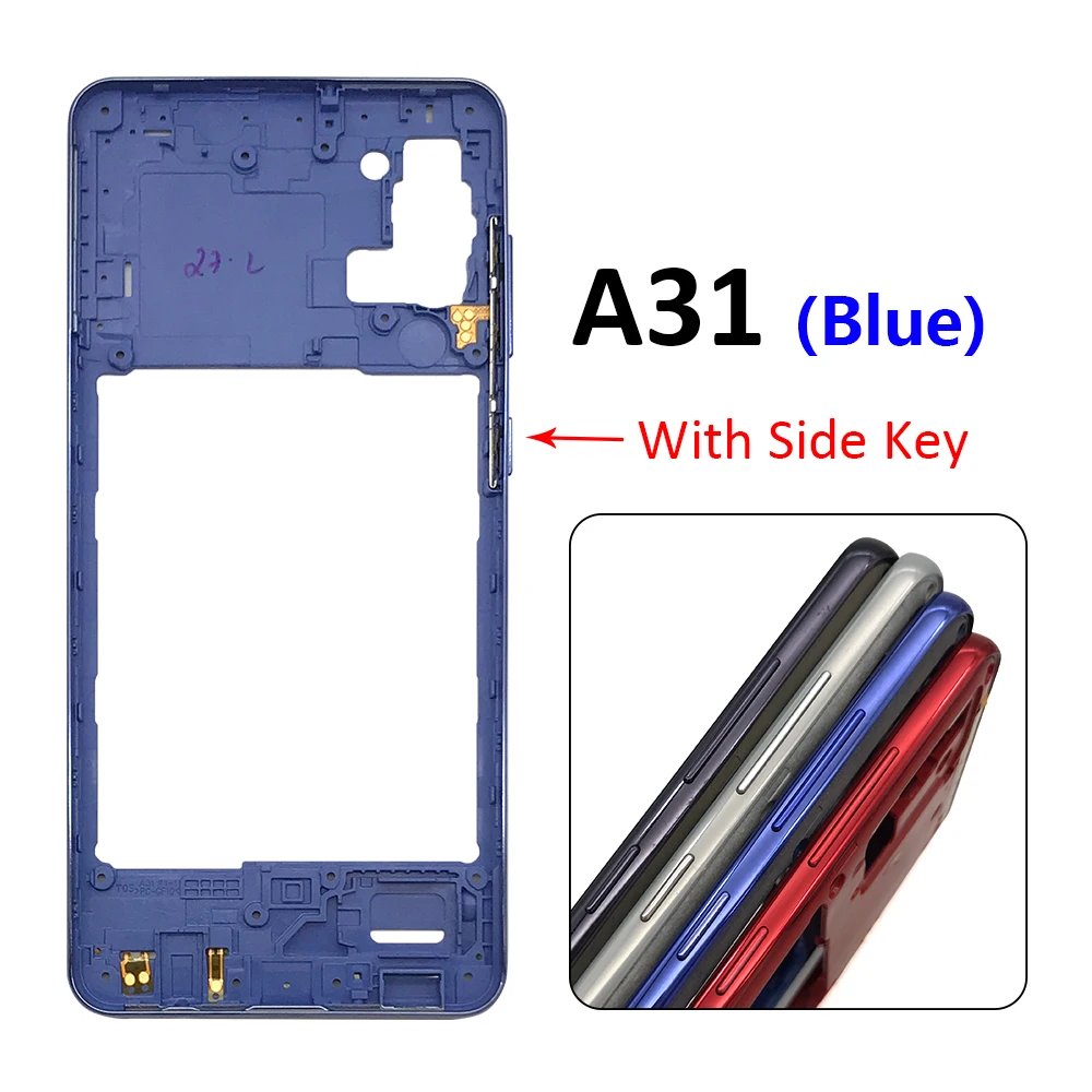 Middle Frame For Samsung A21S A31 A41 A70S With Volume Button Front Housing Middle Bezel Chassis Shell