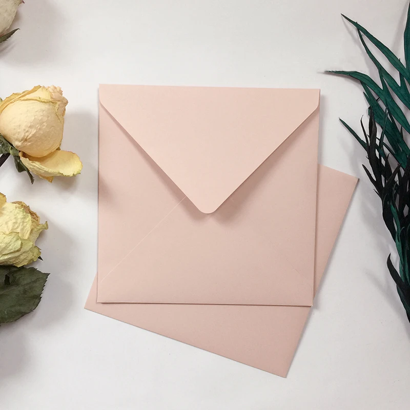 16x16cm Solid Color Blank Paper Envelope For Wedding Party Invitation Message Card Postcard Bag Gift Envelope