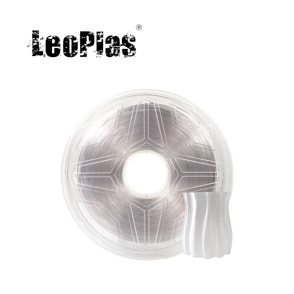 

LeoPlas Natural Clear PETG Filament Transparent 1.75mm 1kg for 3D Printer Consumables Printing Supplies Plastic Material