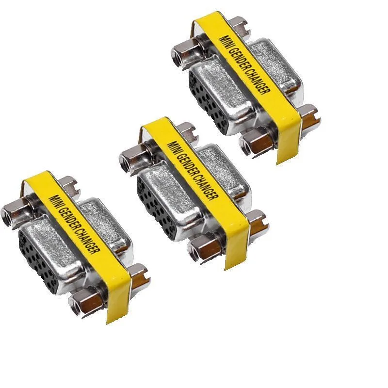 Female to Female SVGA VGA DB15 15 Pin Female Gender Changer adapter Al