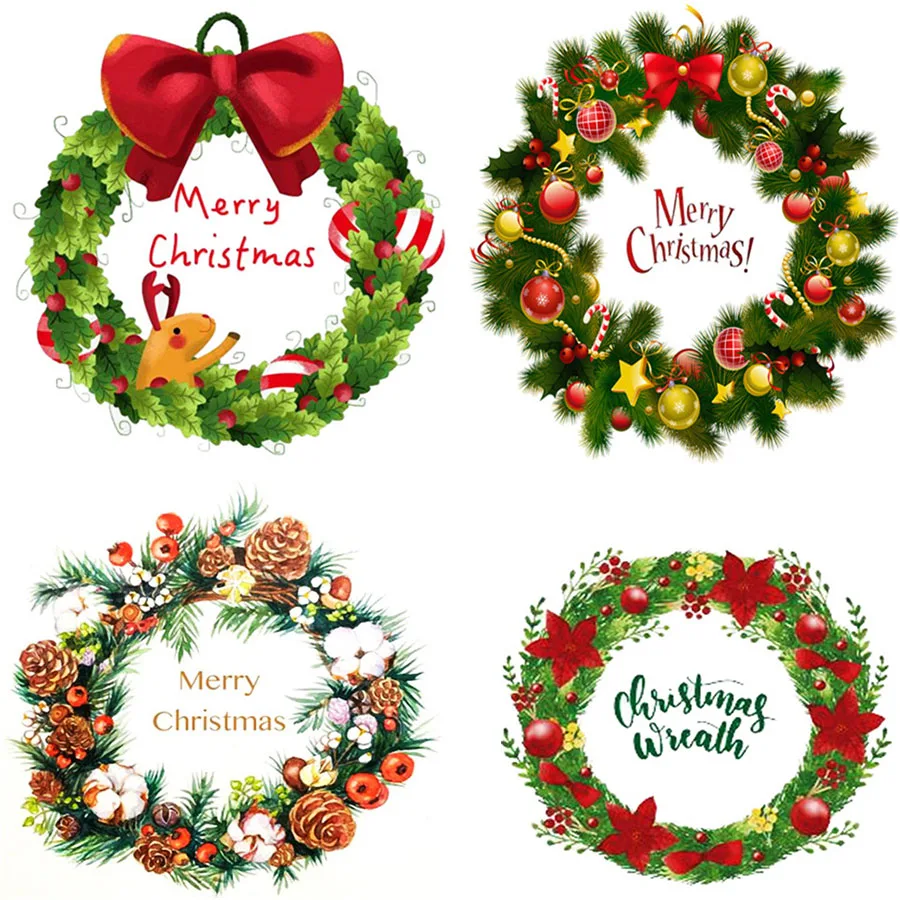 

Diamond Embroidery Painting Merry Christmas Wreath Cross Stitch Landscape Kit Mosaic Needlework Handmade Gift