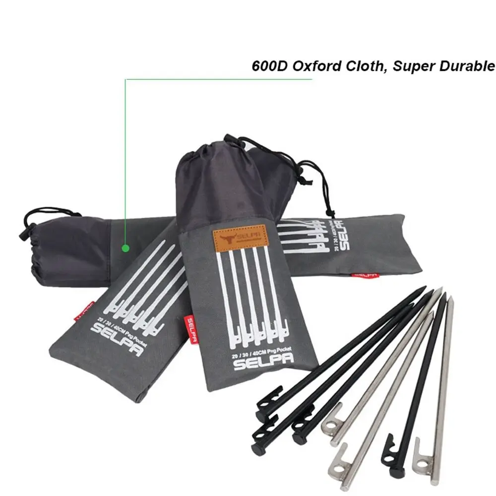 3 Sizes Hammer Wind Rope Outdoor Bundle Pocket Nail/Pegs Cover Case Storage Pouch Tent Pegs Bag