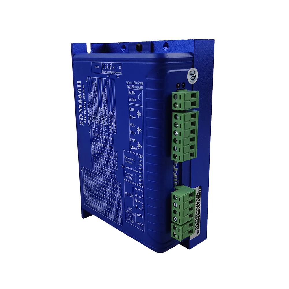 JMC 2DM860 2DM860H Driver motore passo-passo trifase 24-110VDC/18-80VAC corrente 8.4A kit CNC per macchina per incidere