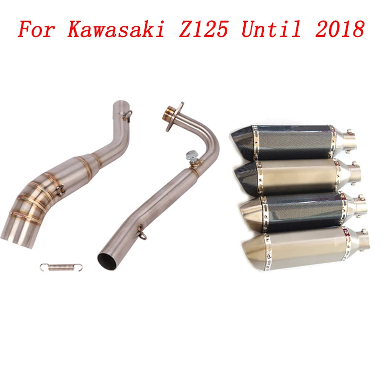 

Escape Motorcycle Exhaust Head Link Pipe And 51mm Muffler Stainless Steel Exhaust System For Kawasaki Z125 Until 2018