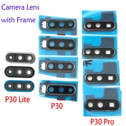 Rear Camera Glass Lens Cover With Frame Back Camera Glass lens Cover With Adhensive For Huawei P30 / P30 Pro / P30 Lite