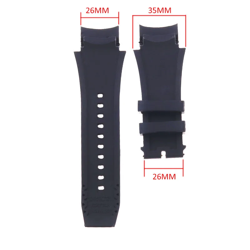 High quality 35mmx26mm black silicone watch strap for Invicta Bolt men watchband bracelet belt sports waterproof Accessories